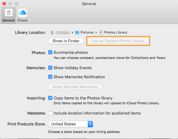 System photo library photos mac 10.13.6